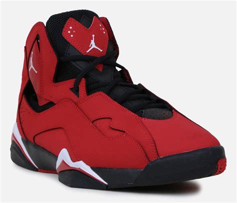 red air jordan sneakers.